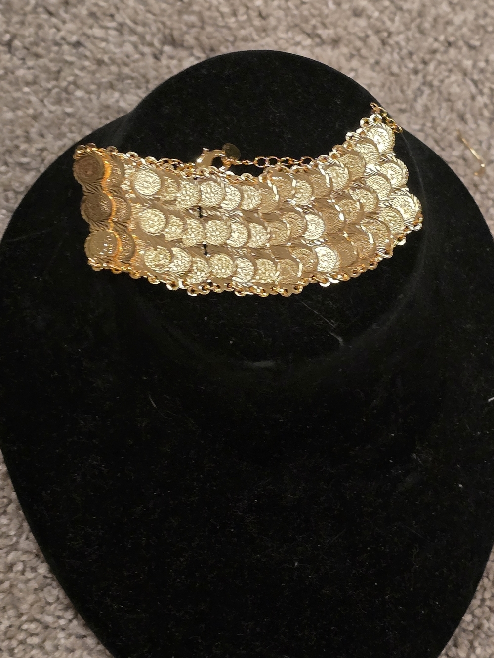 22kgp Gold Coin Disc Statement Bracelet  - Women Jewelry